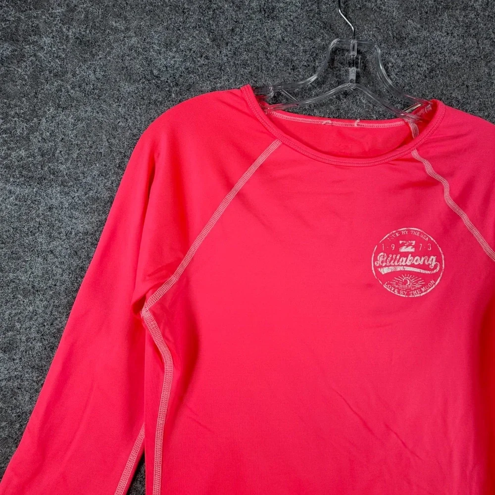 Billabong Rash Guard Swim Shirt Womens Coral Reef Bare Lady Long-Sleeve Crewneck
